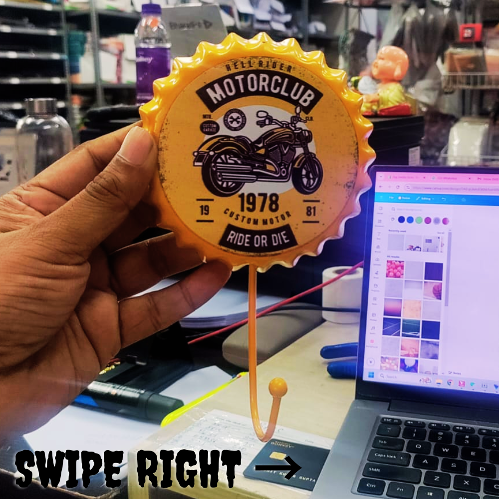 6 PCS - Wall Hanging small size tin Hook (random) Net Price ₹ 94 Swipe → for images