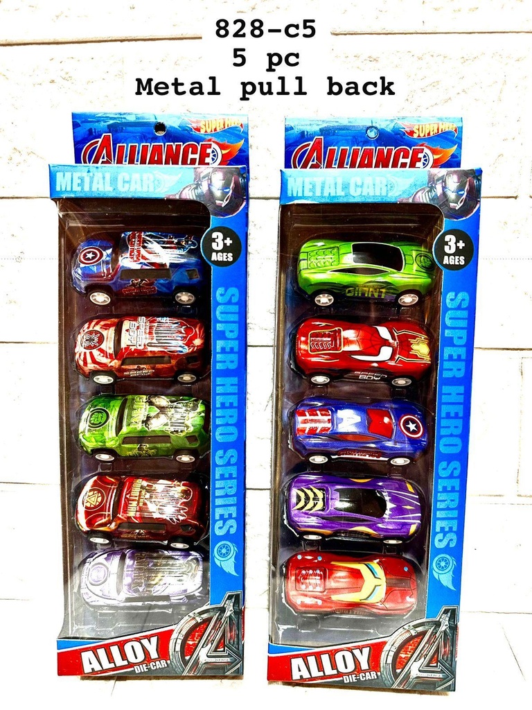 pack of 3 Super hero car set 5 car in 1 box ( eff price 120 )