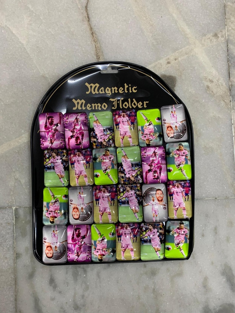 Pack of 24 Messi Pink Rectangular Big Size Glass Magnet Sheet (eff price 40)