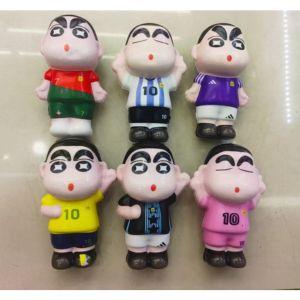 12pcs shinychan footballers squeze - net price 60