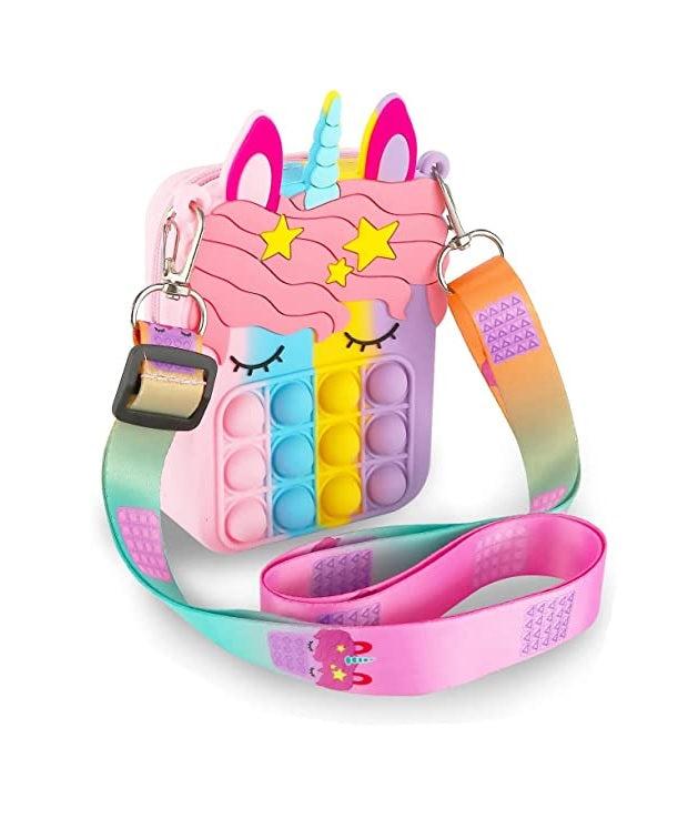 Unicorn silicon popit sling bag