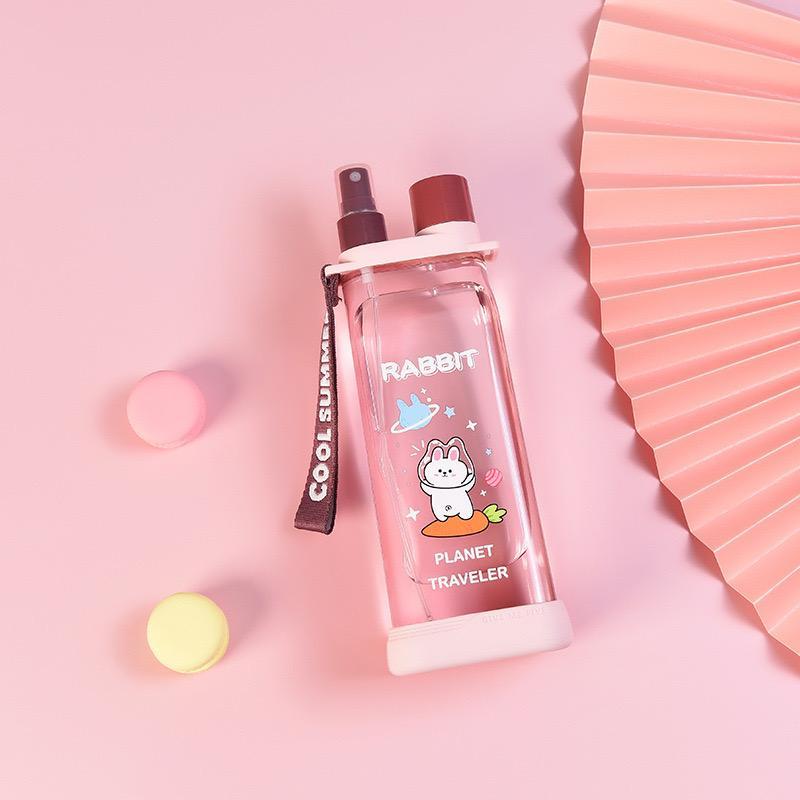 Double Cap water bottle with water spray