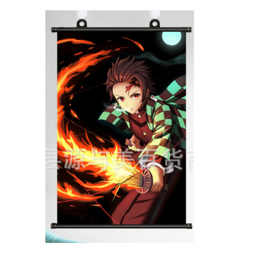 Wall scroll-tanjiro fire cut