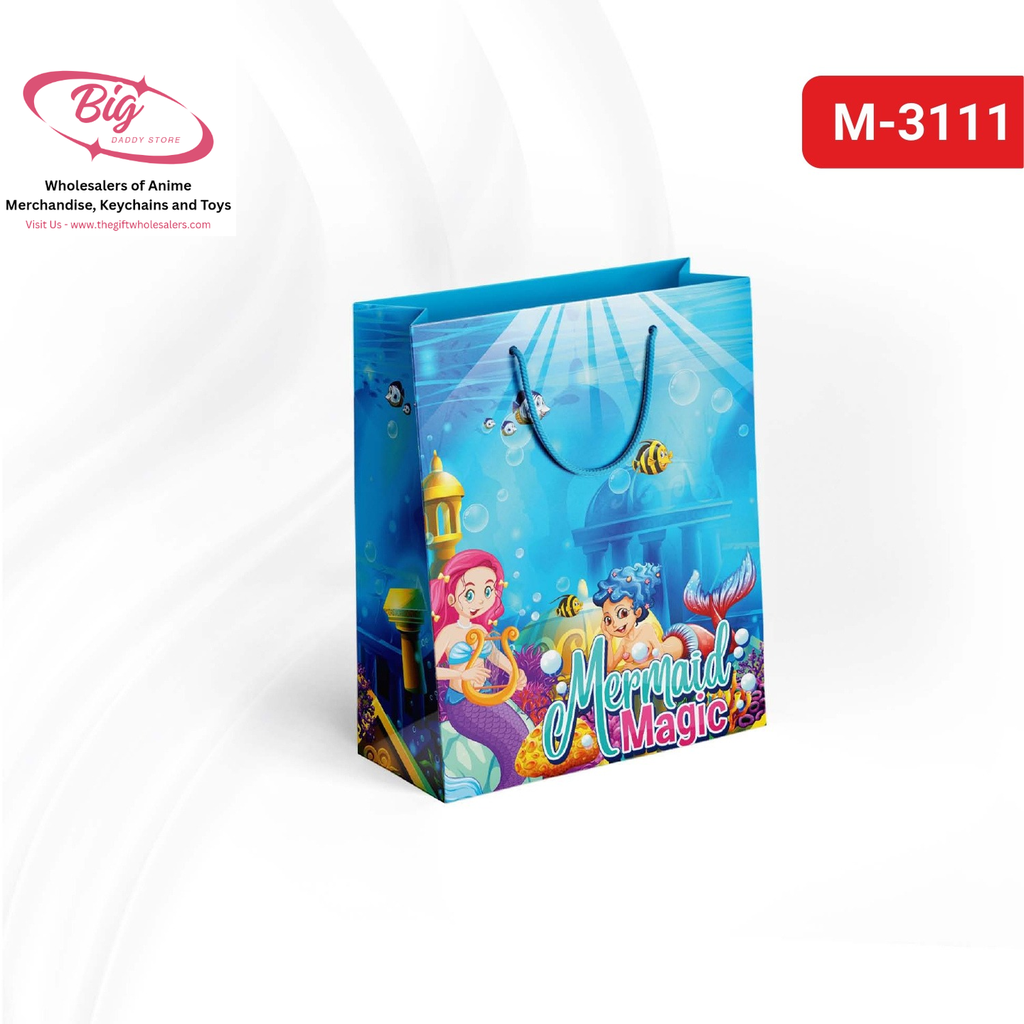 New Mermaid Medium size paper gift bags M-3111 (Pack of 12)