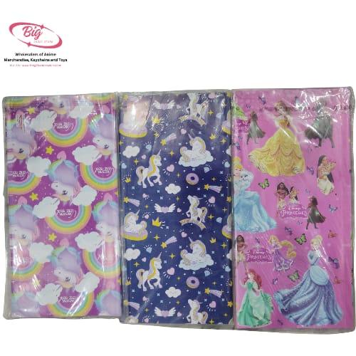 Unicorn / princess mix design wrapping sheet pack 50