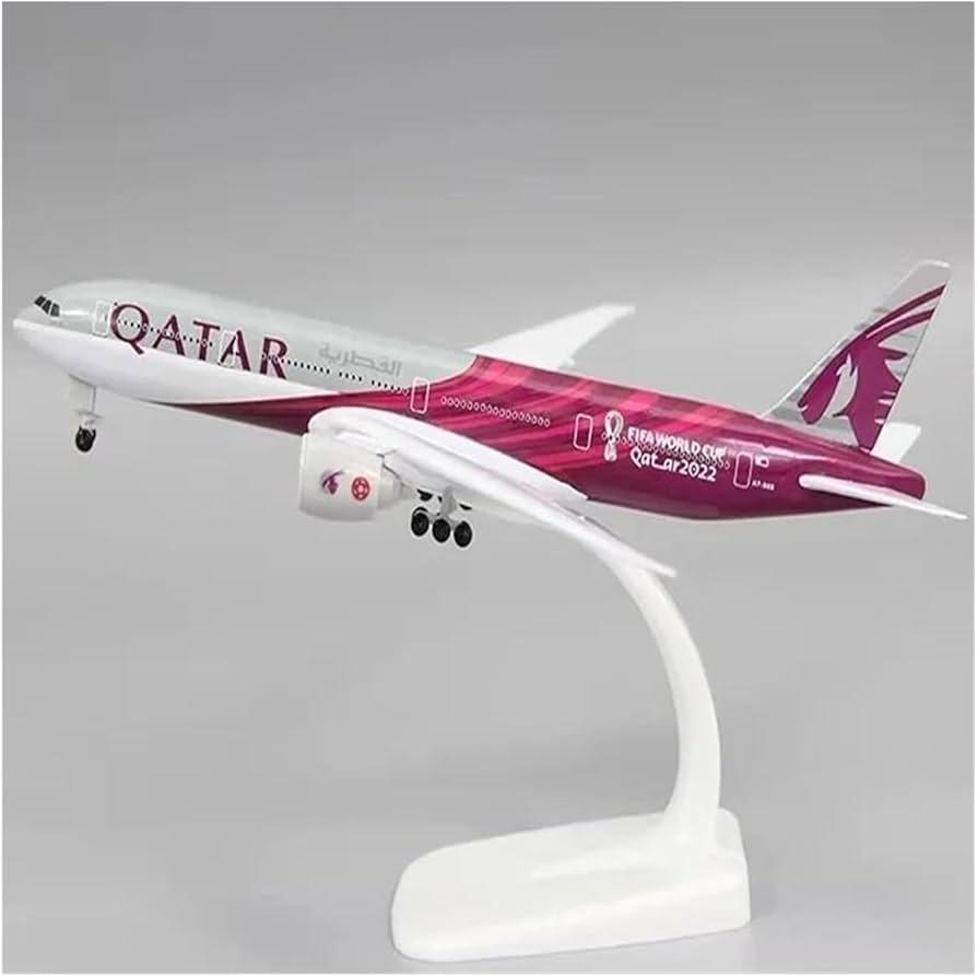 20 cm Airplane diecast model Qatar World Cup painting B777