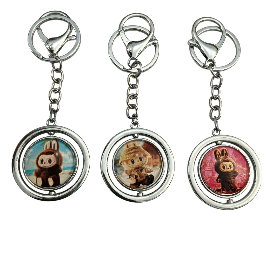 New Labubu Round Metal Keychain Pack of 3 (eff price 40)