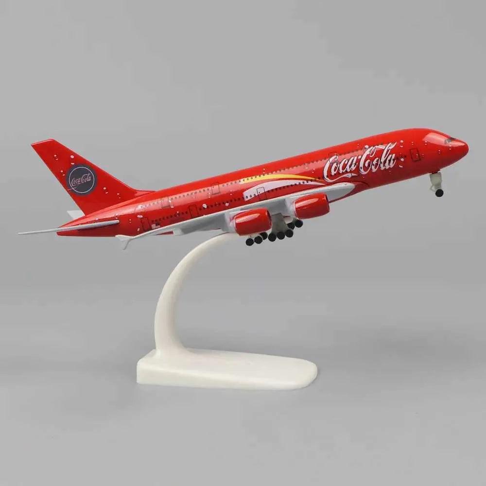 20 cm Airplane diecast model Coca-Cola A380