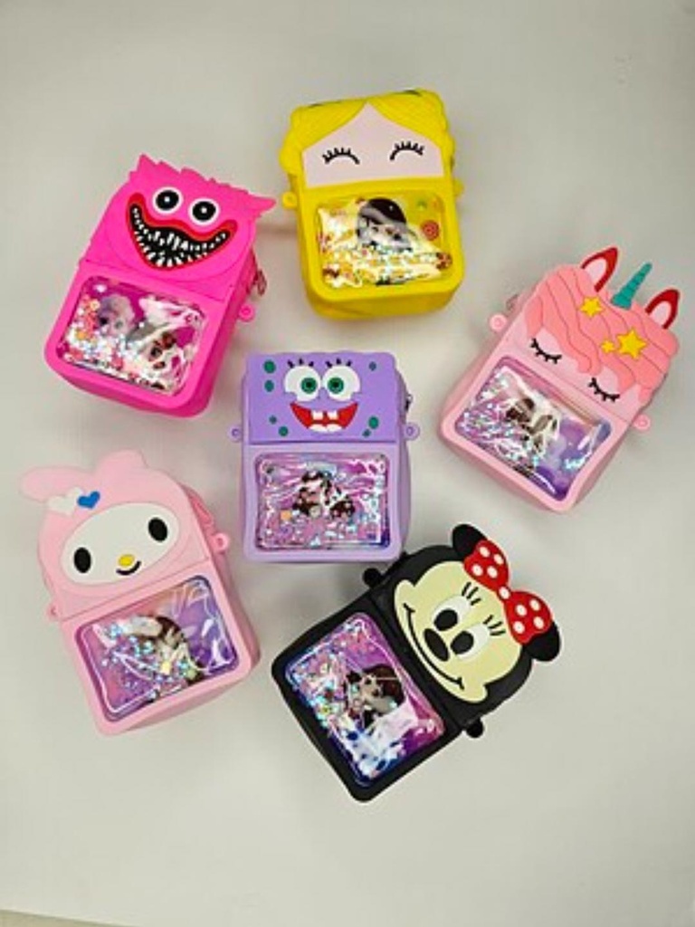 Mix silicon glitter popit pouch pack of 12  ( net price -55 )