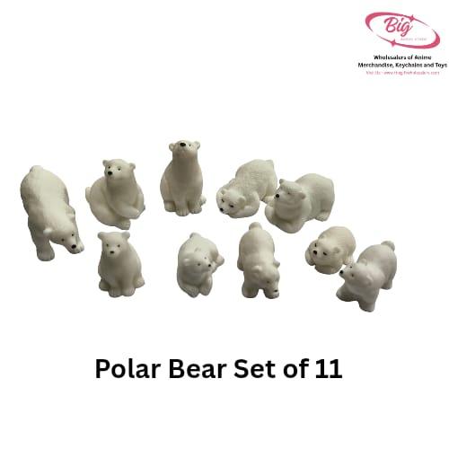 Mini cute polarbear set of 10