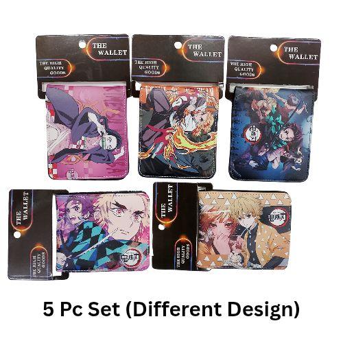 5pcs- Mixed Demon Slayer Wallets net price 175
