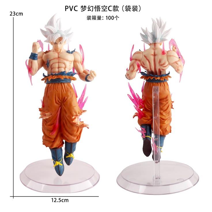 White hair son goku flying