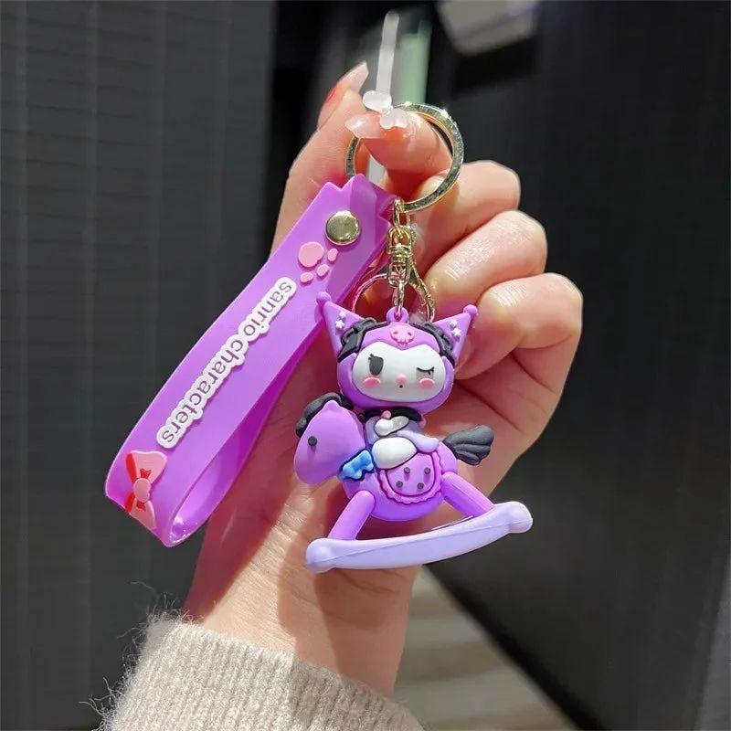 Kuromi Trojan Horse rubber keychain pack of 2 (eff price 35)