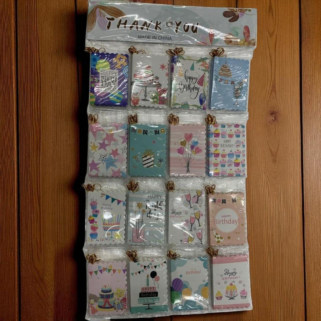 Birthday cake design name tags hanger pack of 160 pc