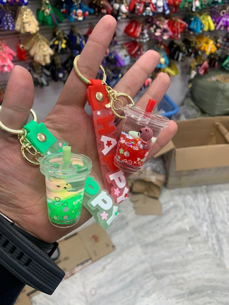 Sipper shape water keychain pack of 3 ( Net price 52 )