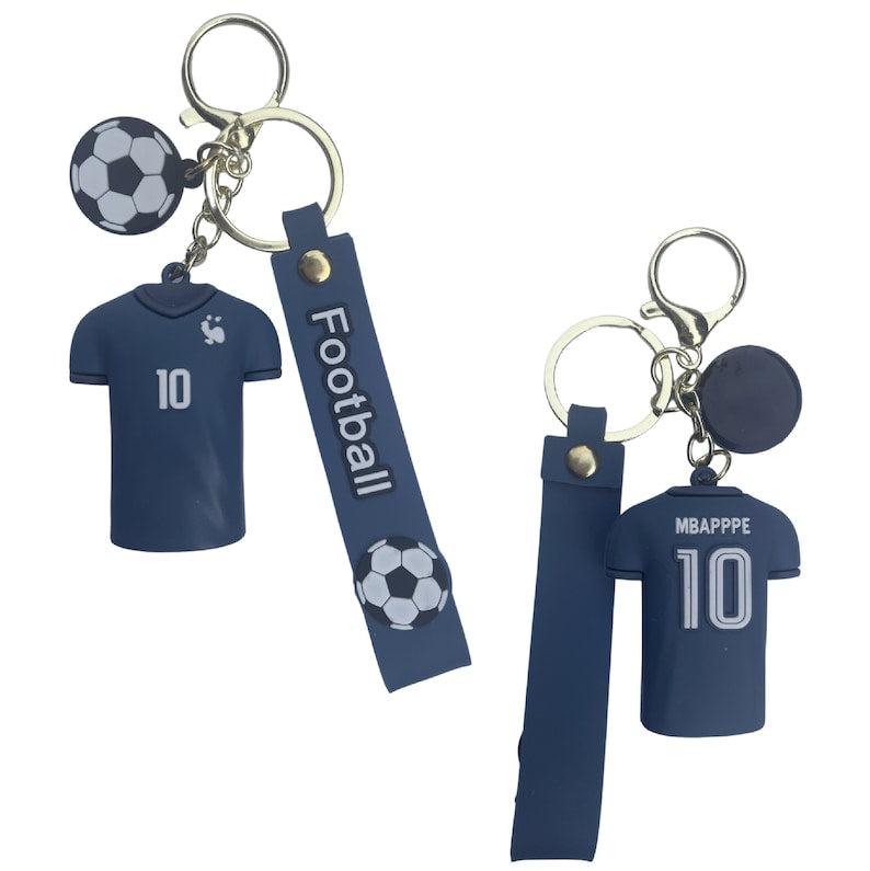 New M-Bappe T-Shirt 👕 rubber keychain pack of 3 (eff price 35)