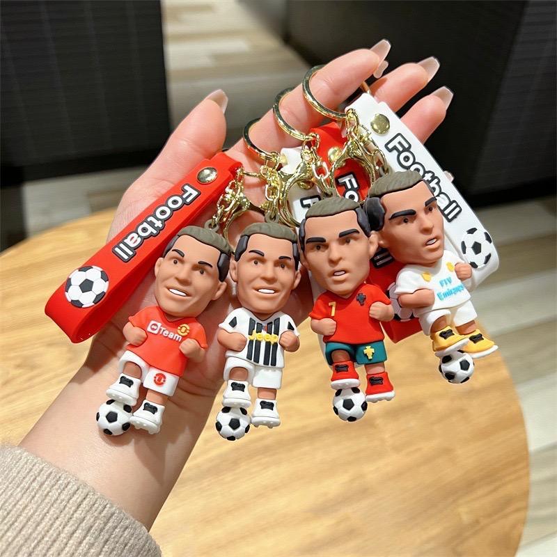 Ronaldo with ball rubber keychain pack of 3 (eff price 35)