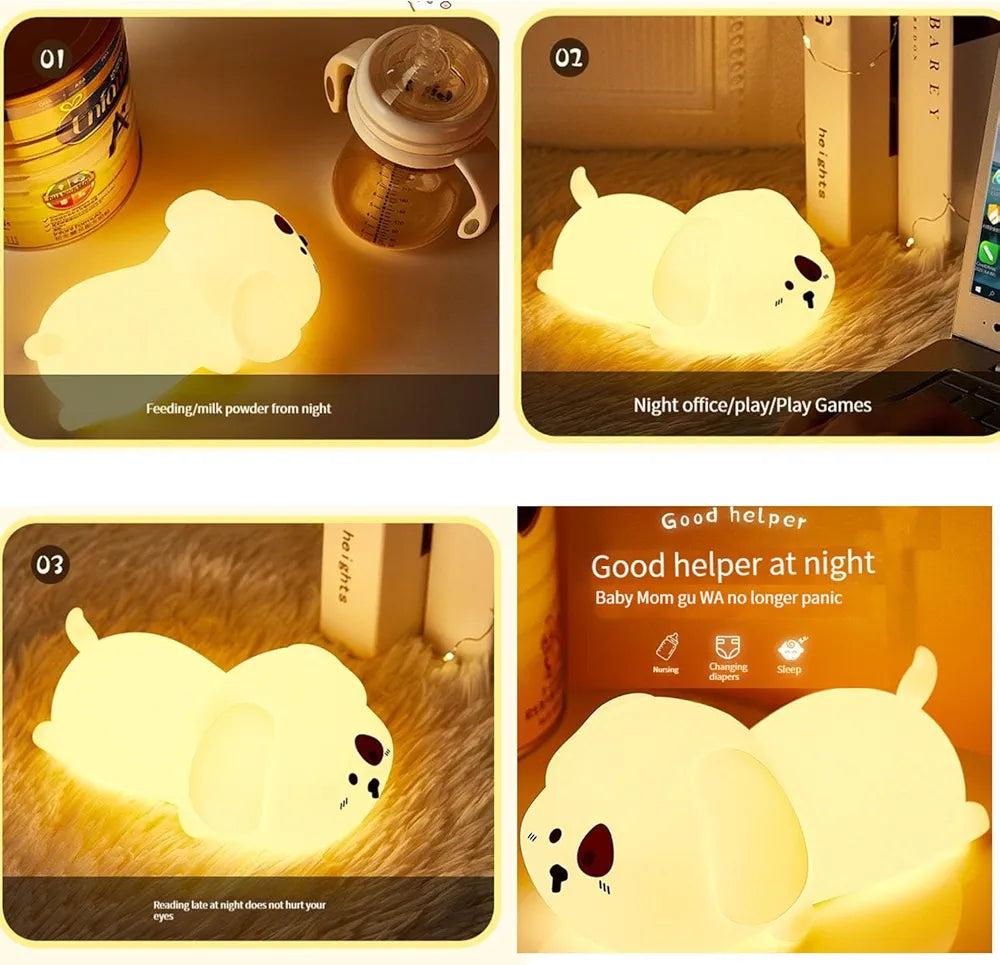 Puppy Sillicon Clapping Night Lamp
