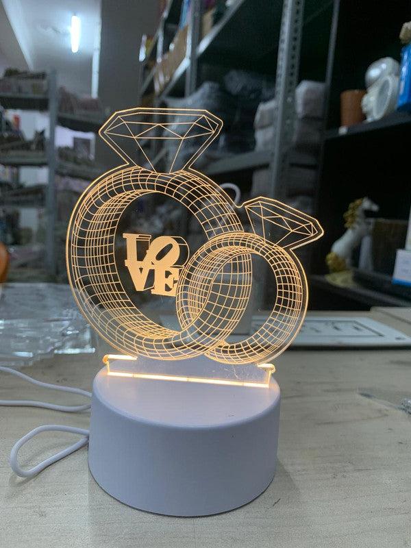 Set of 2 Love Ring 3d Lamp Net price 120
