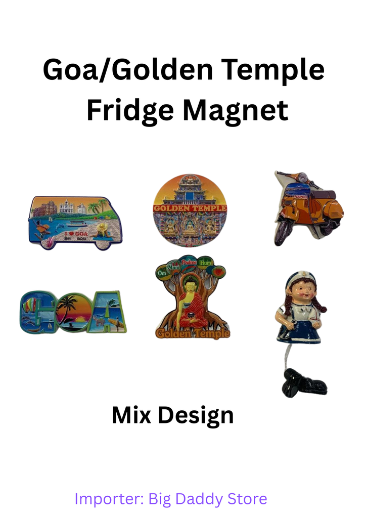 Goa/Golden Temple fridge magnet mix design pack of 10 (eff price 38)