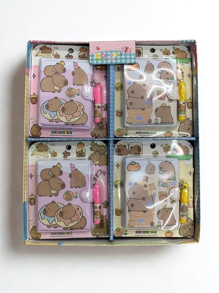 cappy bara mini diary with pen pack of 16 ( eff price 35 )