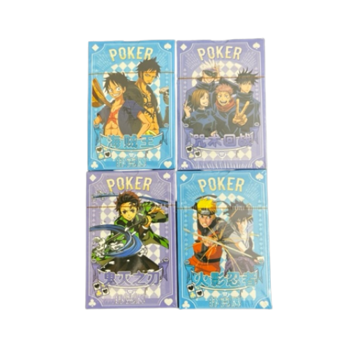 Mix Anime Poker Playing cards Game set of 6 (unit price 58)