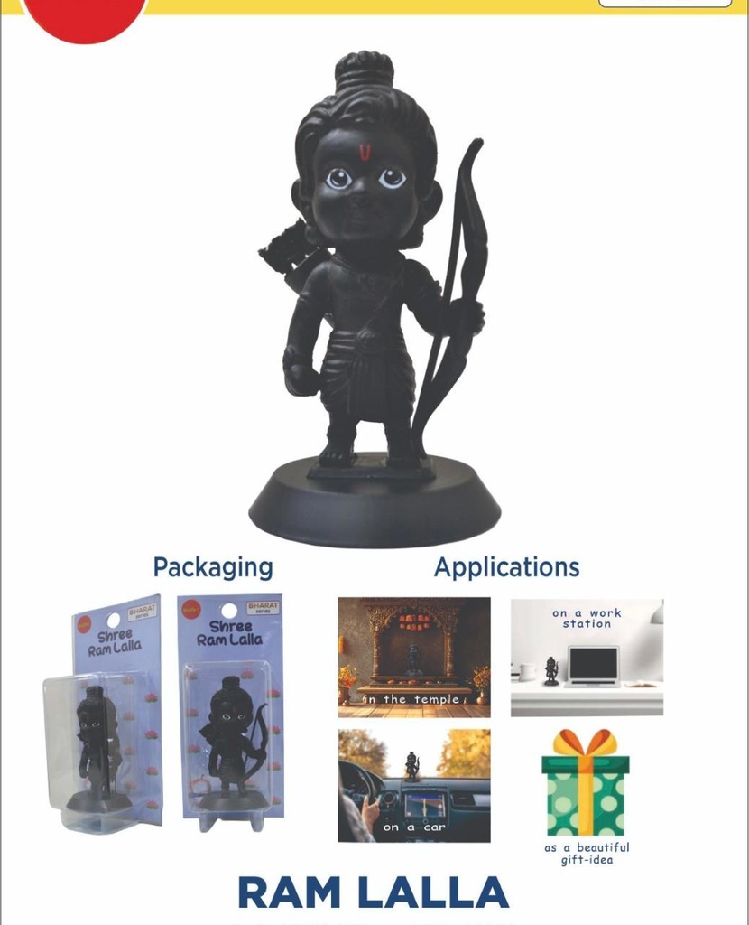 Mini Bobblehead of "Ram Lalla" - Pack of 2 (eff price 105)