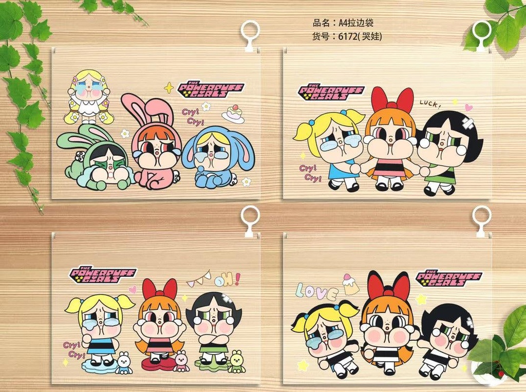 12pcs - Power Puff Girls A4 file pouch Net price 22