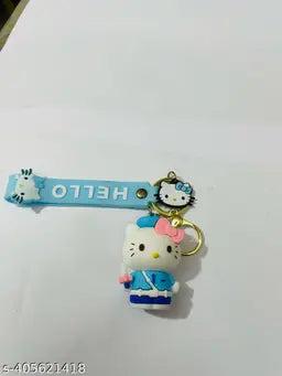 Kitty sky blue Rubber Keychain Pack of 3 (eff price 35)
