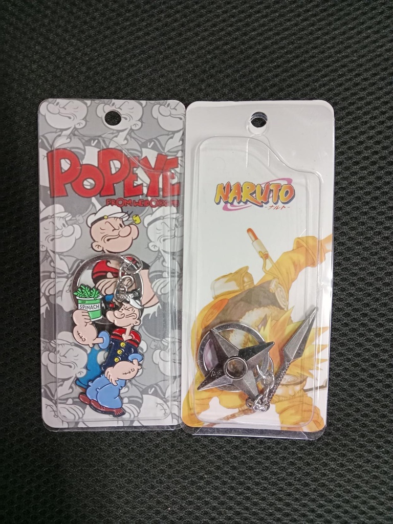 Popeye / Natuto  mix keychain Pack of 5 (eff price 45)