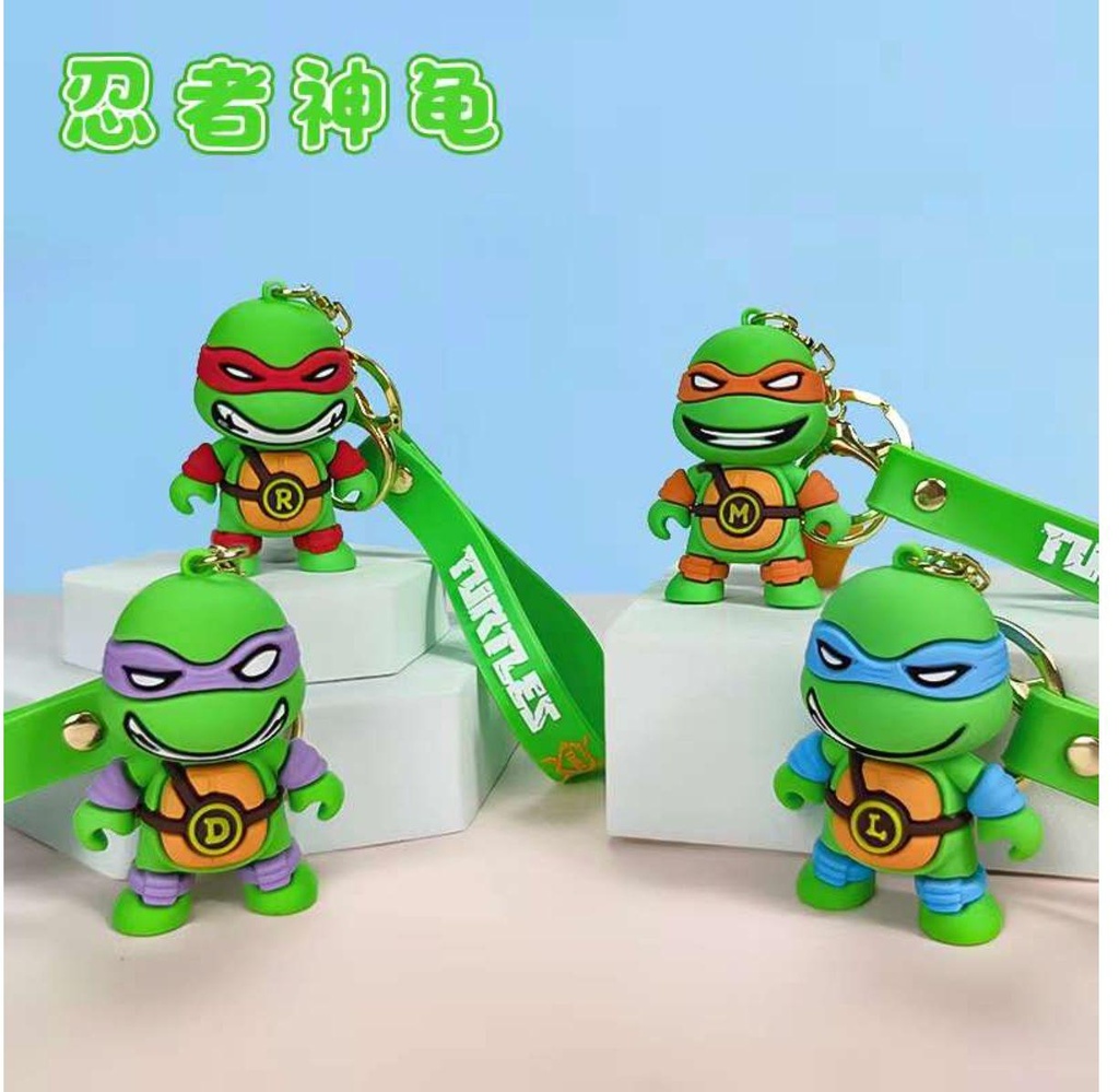 3pcs - Ninja turtle Mix design Rubber keychains (eff price 35)
