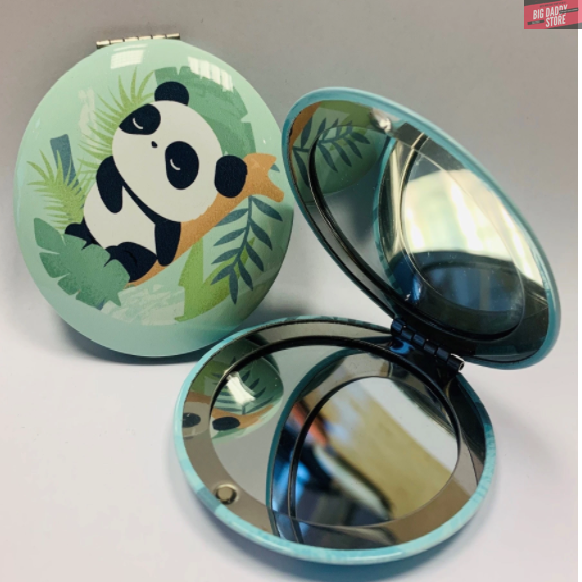 Panda-Green-Mirror With Keychain