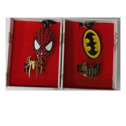 SUPER HERO RING AND PENDENT SET (RANDOM)