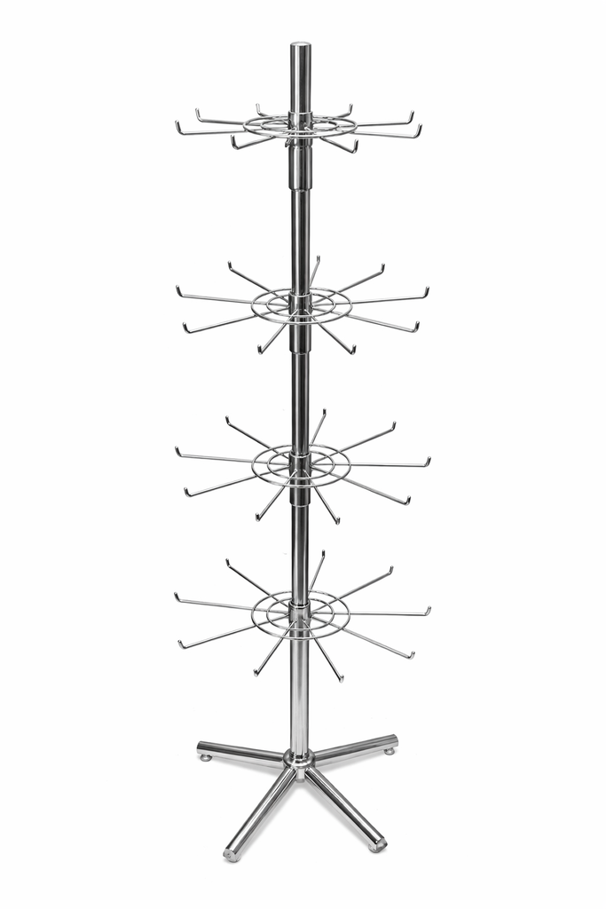 stainless steel big size 6 layer keychain stand