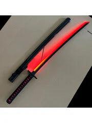 LED - Bleech 104 Cm Wooden Katana fully assembled (Red Light)