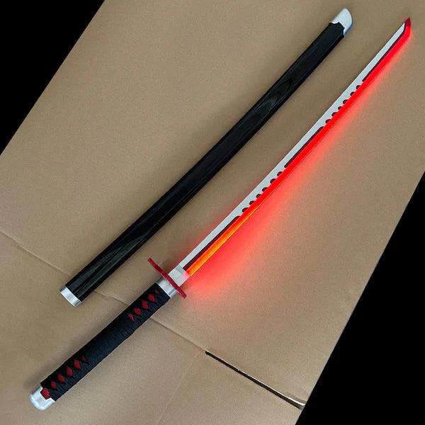 LED - Tanjiro silver 104 cm fully assembled katana
