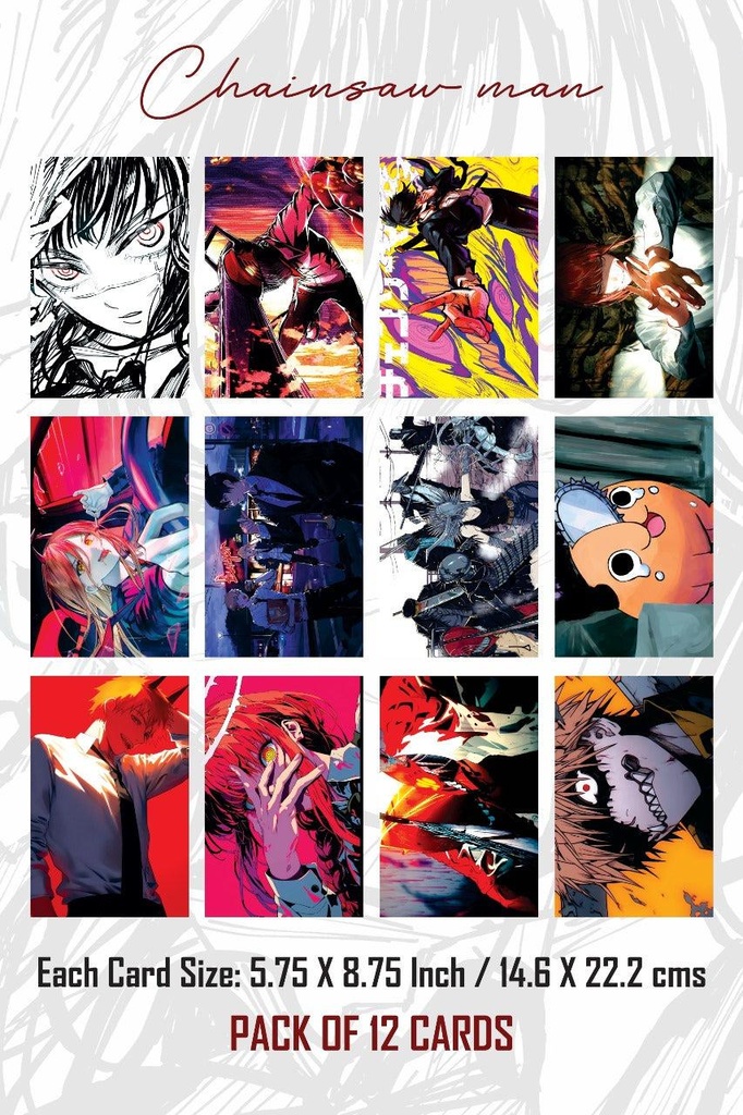 Chainsaw Man 2 small size paper poster pack of 12 (eff price 68/pkt) Pack of 3 packet