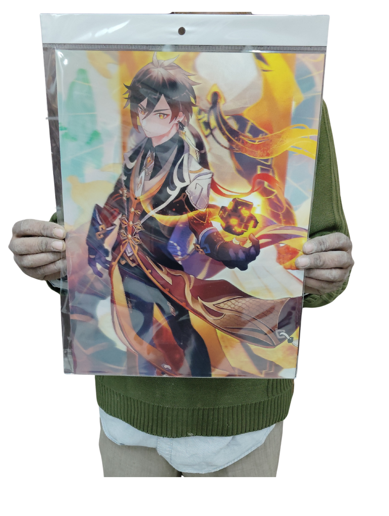 Genshin impact 3d poster pack of 2 ( eff price 90)
