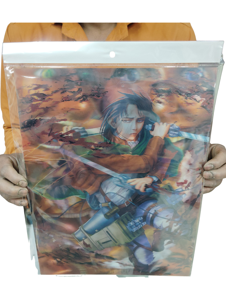 Attack on tittan 3d poster pack of 2 ( eff price 90)