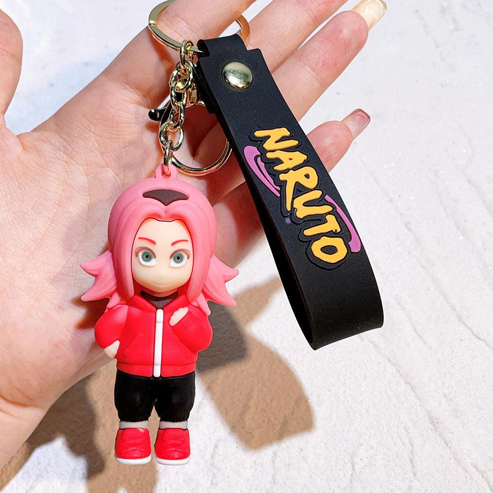 New Natuto Sakura Rubber Keychain Pack of 3 (eff price 35)