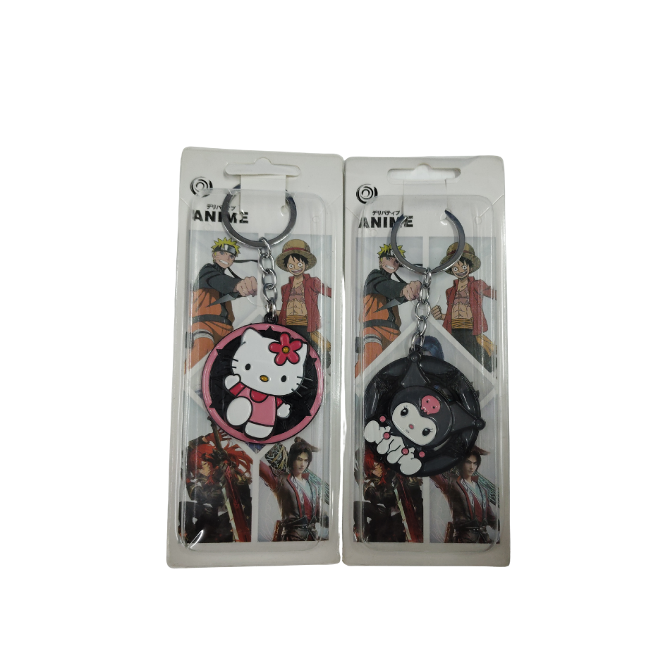 Kitty / kuromi rotating mix keychain Pack of 5 (eff price 45) (With Packing)