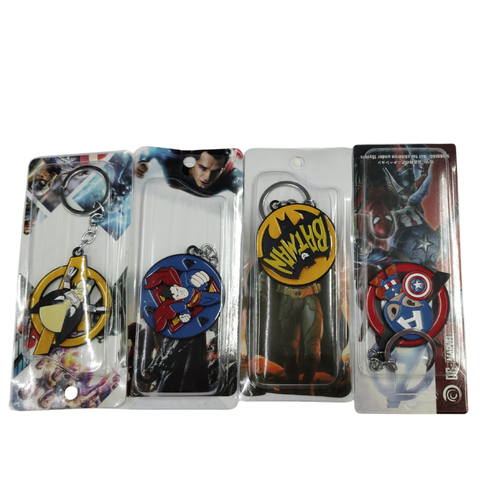 Superhero rotating mix keychain Pack of 5 (eff price 45) (With Packing)