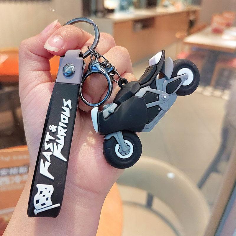 Fast & Furious black bike rubber keychain Pack of 3 (eff price 35)