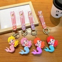 New Mermaid mix colour rubber keychain pack of 3 (eff price 35)