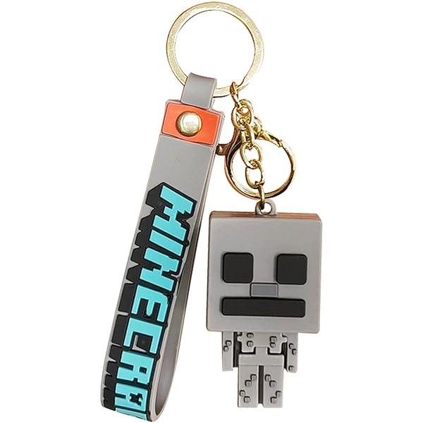 New Minecraft Grey Rubber Keychain Pack of 3 (eff price 35)