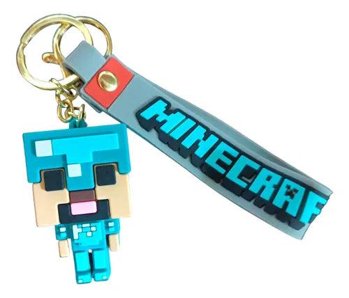 New Minecraft S.Grn Rubber Keychain Pack of 3 (eff price 35)
