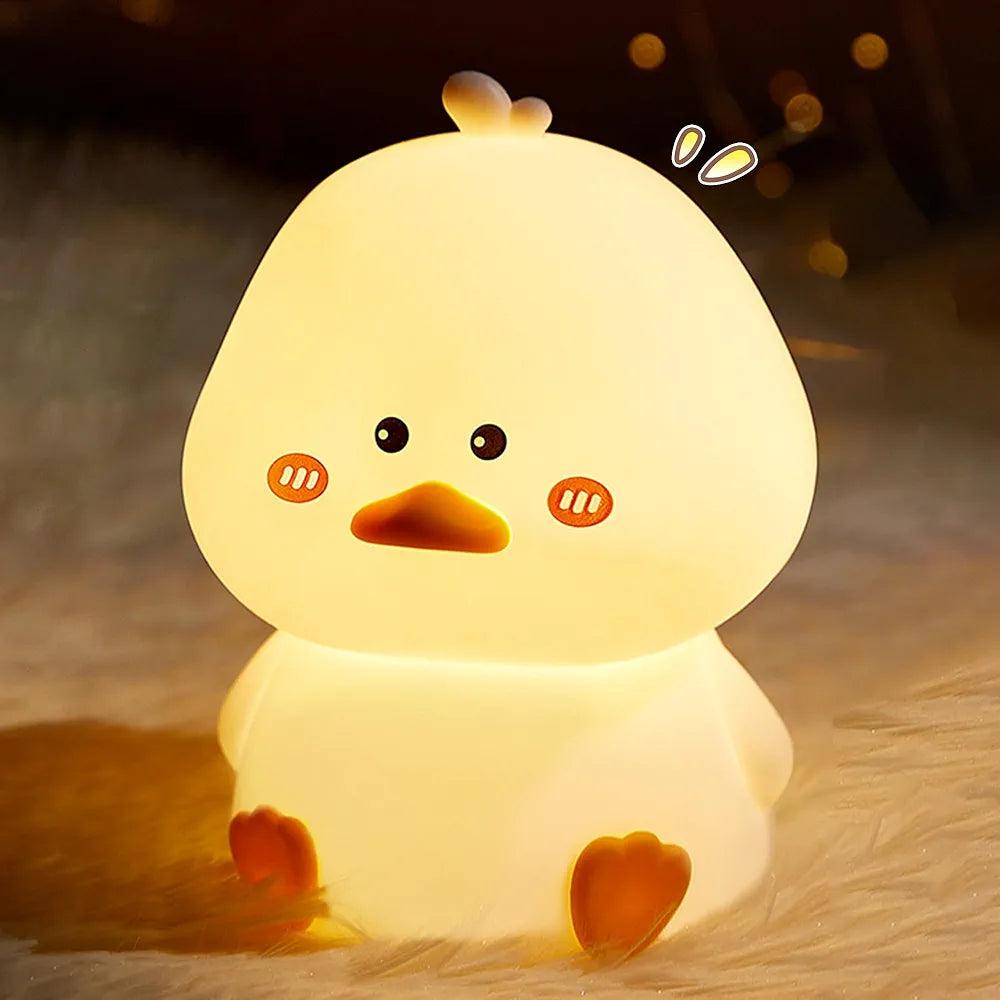 Lovely Duck Sillicon Night Lamp
