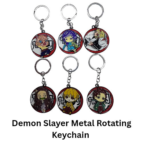 Demon Slayer rotating mix keychain Pack of 5 (eff price 45) (With Packing)