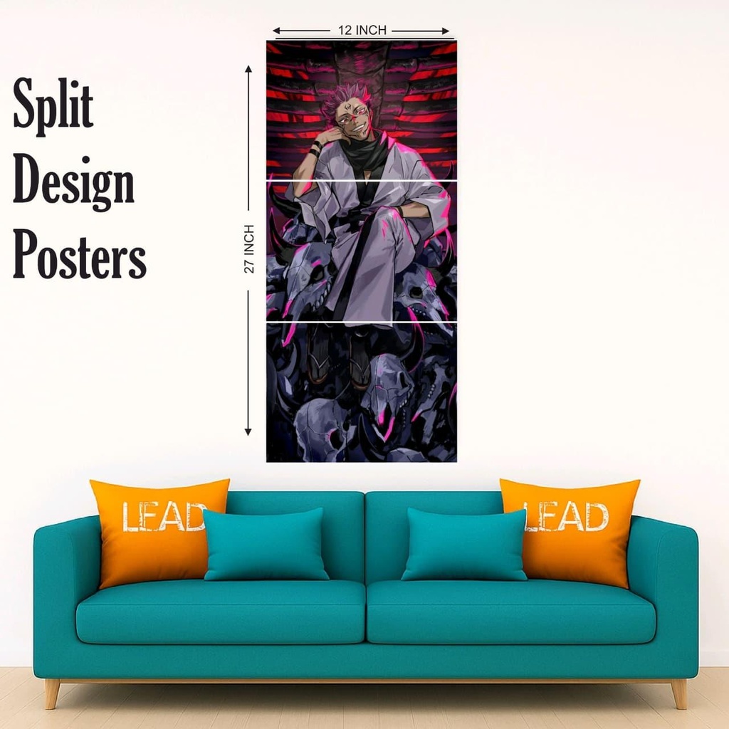 Jujutsu design trendy split poster Pack of 2 (Net price - 40)