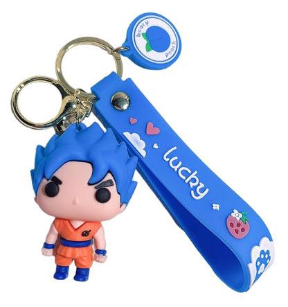 New Blue Kid Goku Rubber Keychain Pack of 3 (eff price 35)